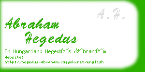 abraham hegedus business card